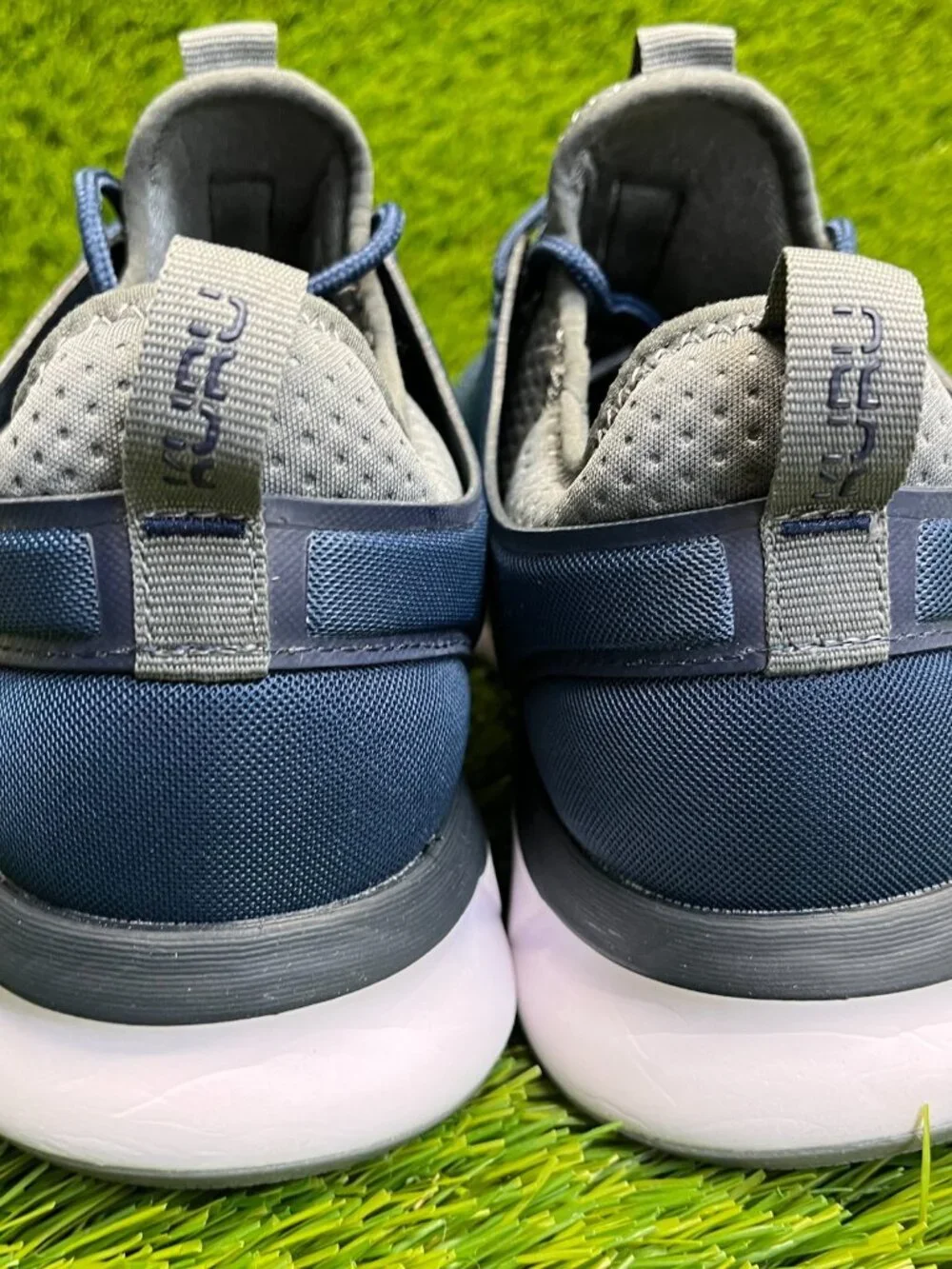 Kuru Atom Mens‎ Size 9 Blue Gray White Athletic Running Walking Shoes Sneakers